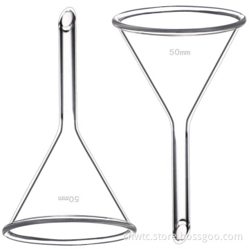High Borosilicate Glass Funnel Sizes: 60mm, 75mm, 90mm, 120mm, 150mm